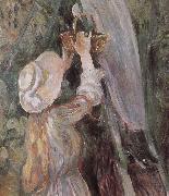 Berthe Morisot, Detail of peach trees